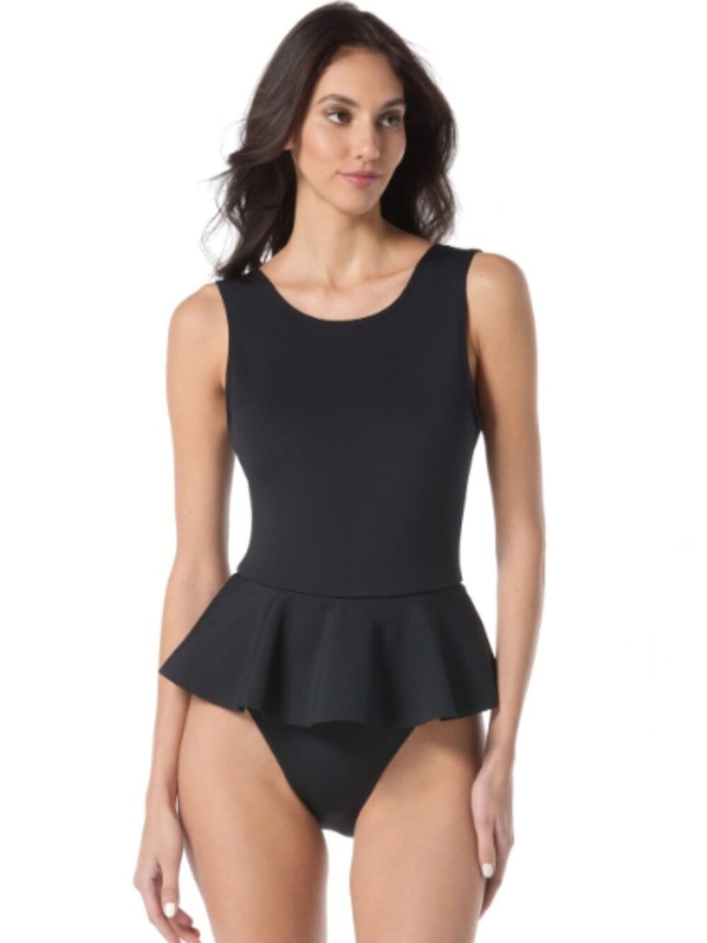 Vince Camuto Women's Skirted One-Piece Swimsuit Black Size 12 11688
